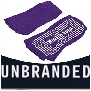 Health Yoga Purple Open Tie Non Slip Yoga Socks
